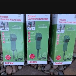 PHOTOCELL COUNTDOWN GROUND STAKE TIMER set of three